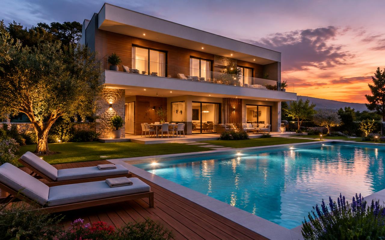 3D render of a villa project